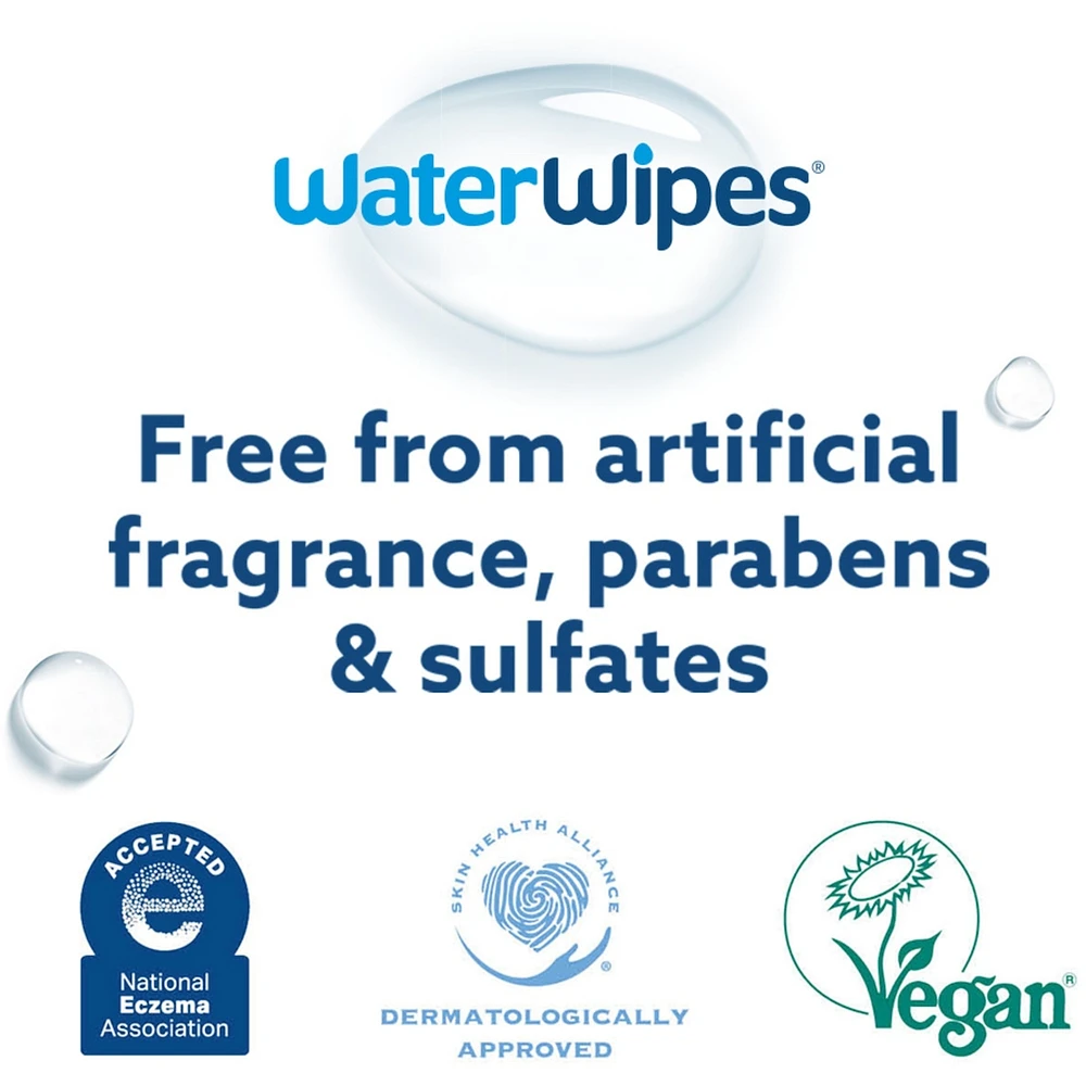 Plastic-Free Original Baby Wipes, 99.9% Water Based Unscented & Hypoallergenic for Sensitive Skin, Packaging May Vary