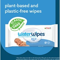 Plastic-Free Original Baby Wipes, 99.9% Water Based Unscented & Hypoallergenic for Sensitive Skin, Packaging May Vary