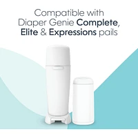 Recharge ronde non-parfumée pour poubelle à couches Diaper Genie Emballage de 3 recharges