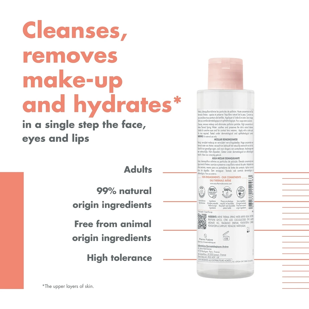 Makeup removing micellar water