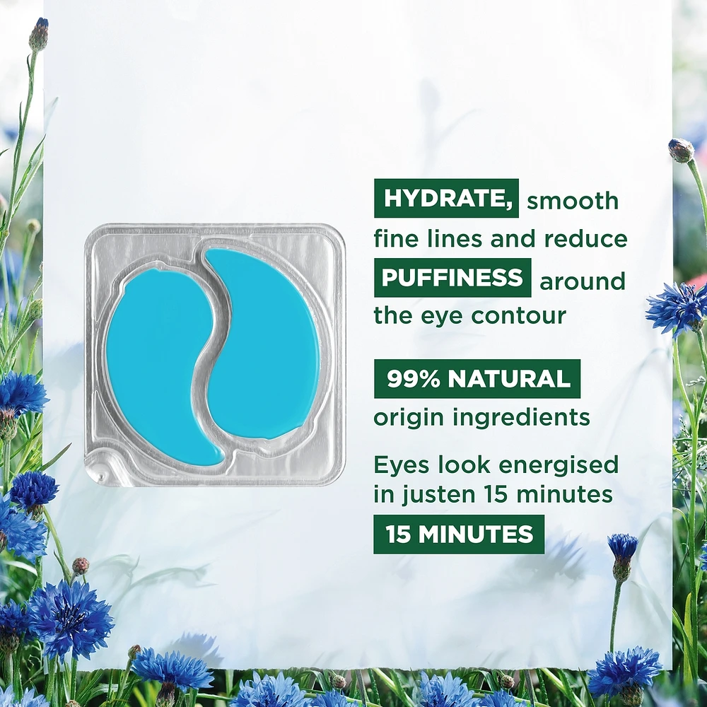 Patchs yeux lissants hydro-gel au Bleuet BIO