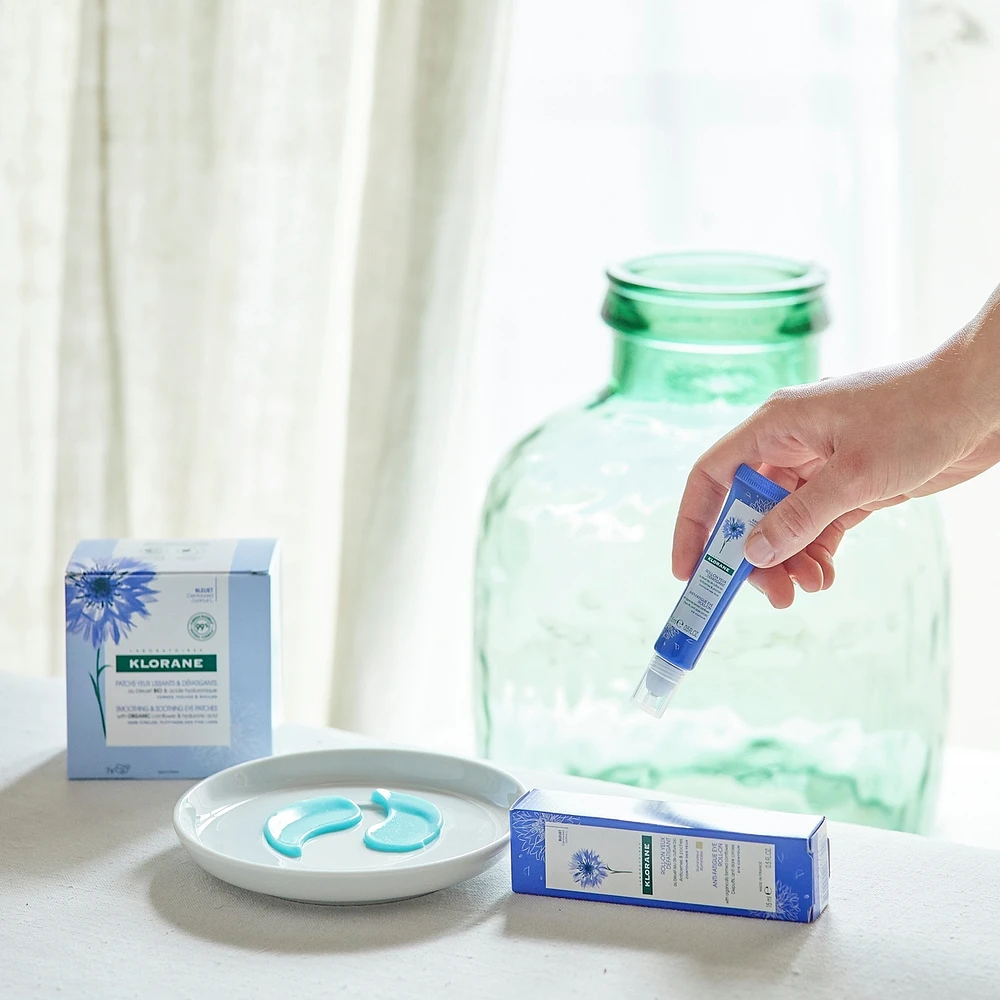 Patchs yeux lissants hydro-gel au Bleuet BIO