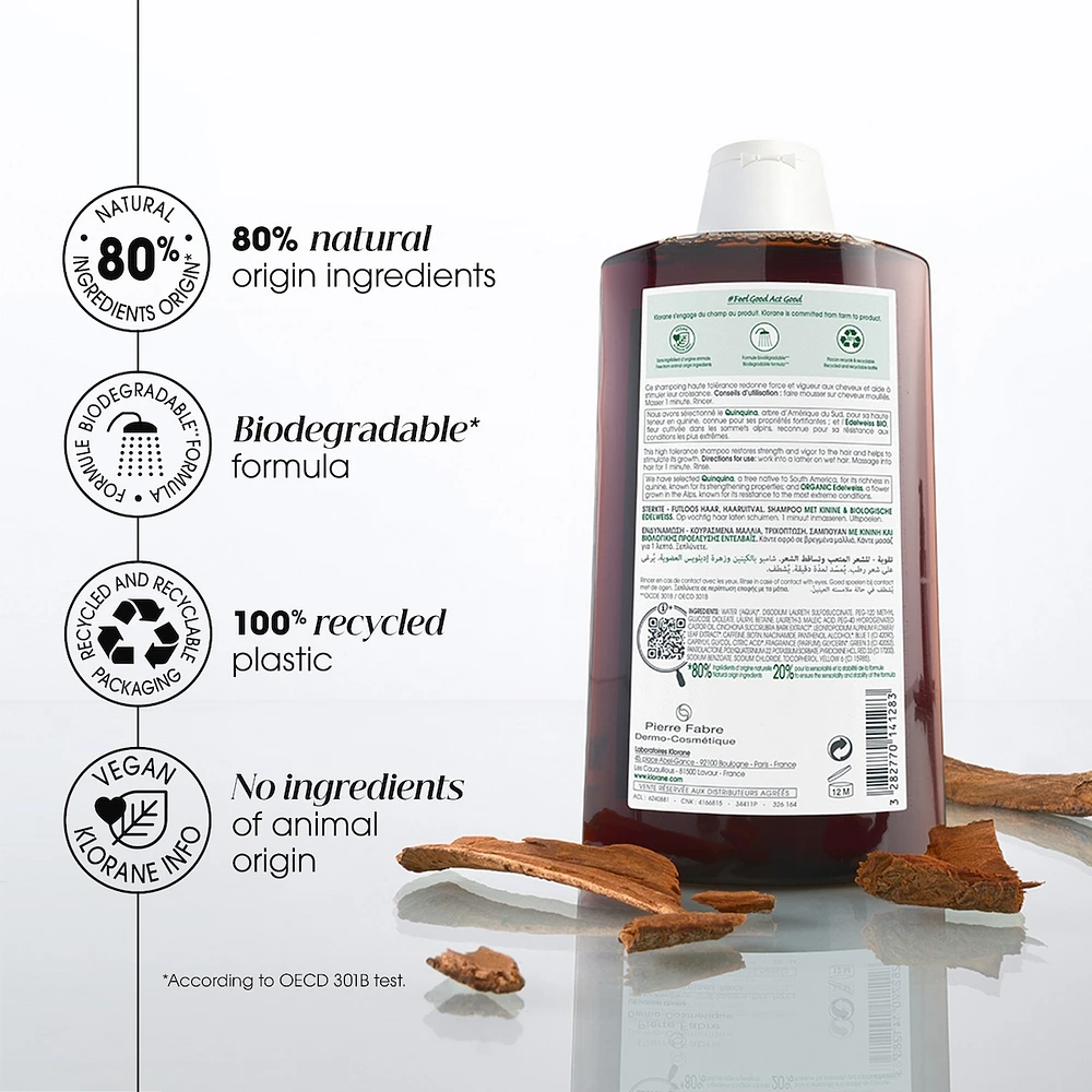 Shampoo with Quinine & ORGANIC Edelweiss - Strengthening for thinning hair