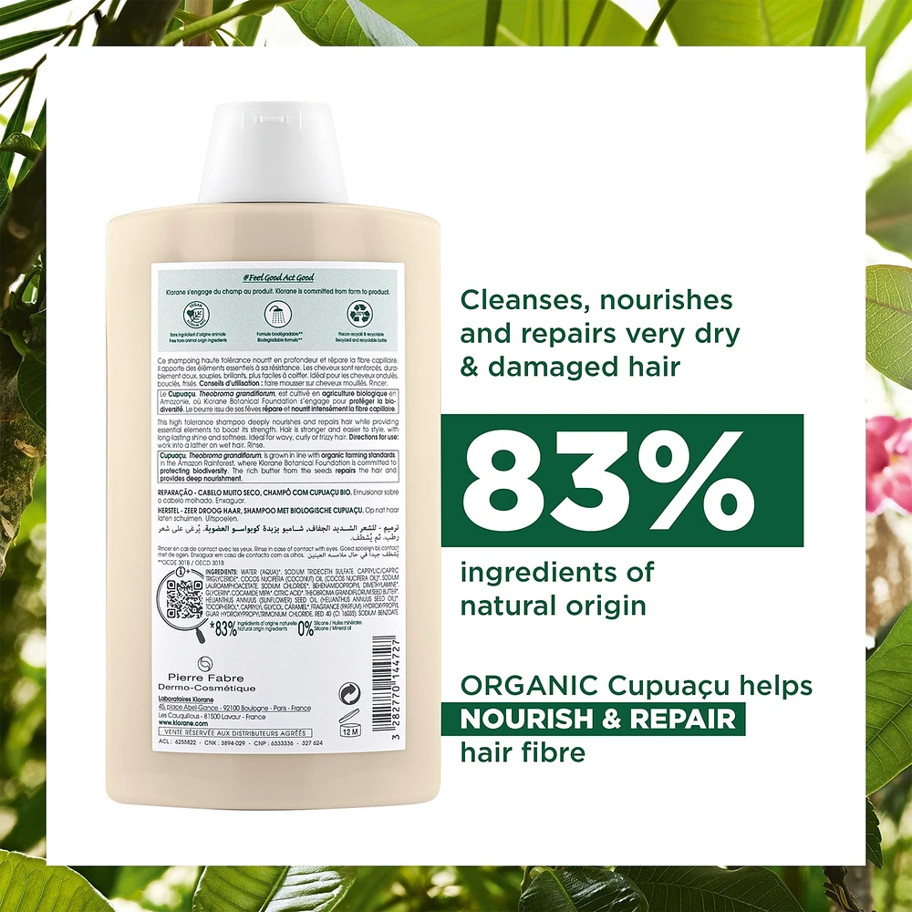 Shampoo with ORGANIC Cupuacu -  Repairing - Very Dry Hair
