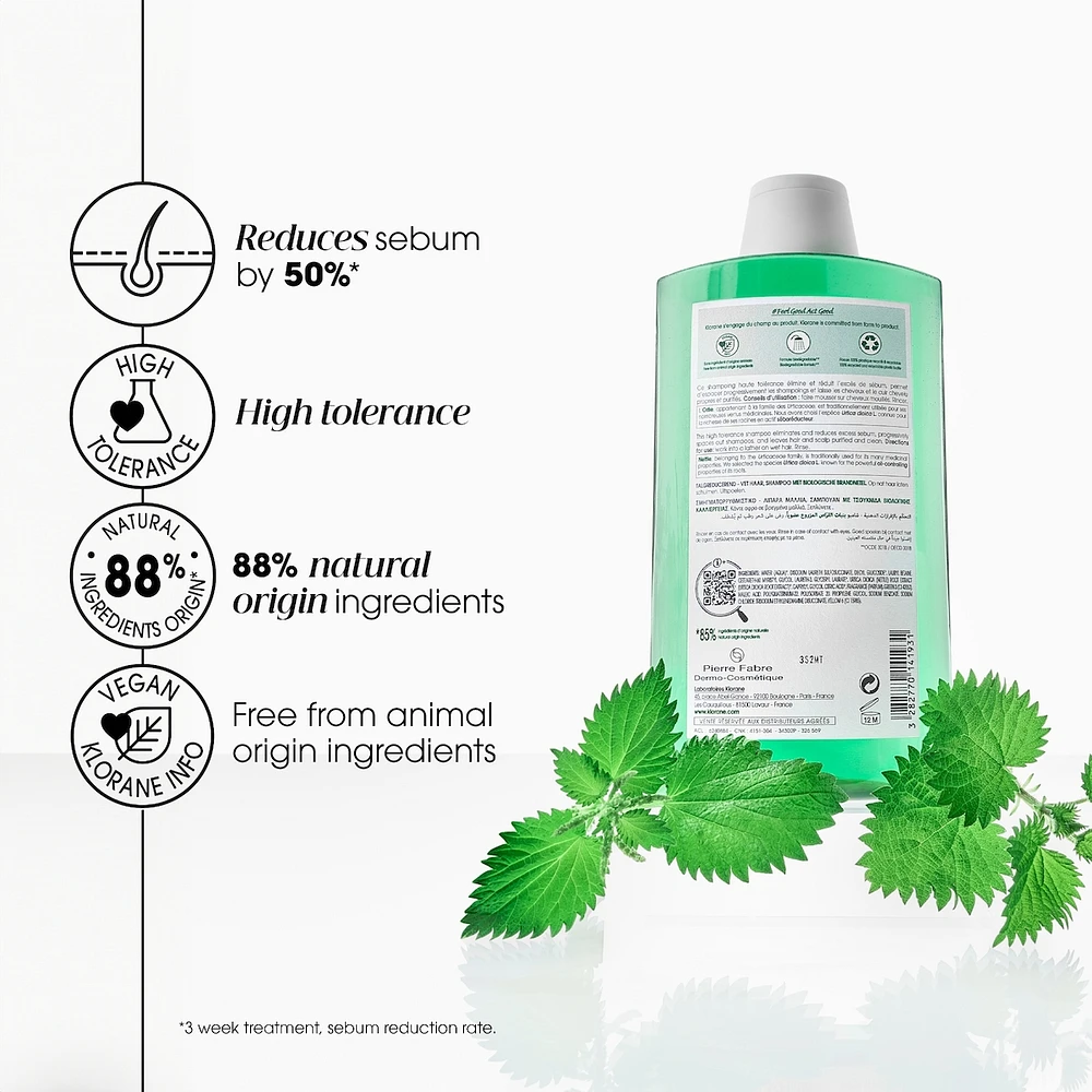 Oil Absorbing Shampoo with ORGANIC Nettle - Oily Hair