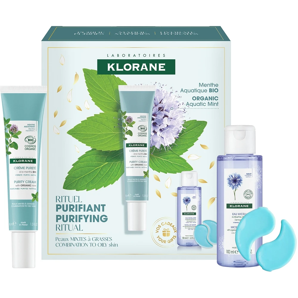 Holiday set with ORGANIC Aquatic Mint - Combination to oily skin