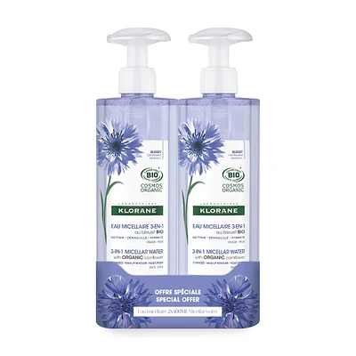 3-in-1 Micellar water with ORGANIC Cornflower DUO