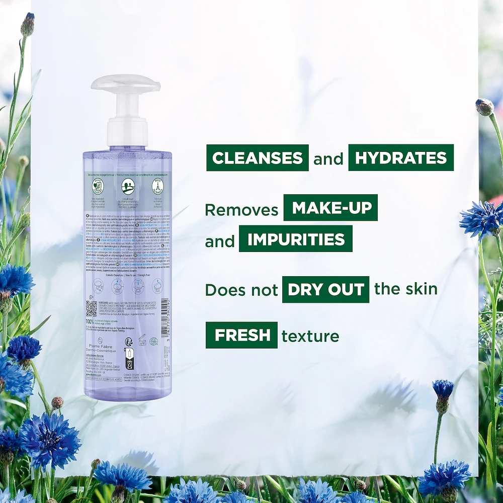 3-in-1 Micellar water with ORGANIC Cornflower DUO