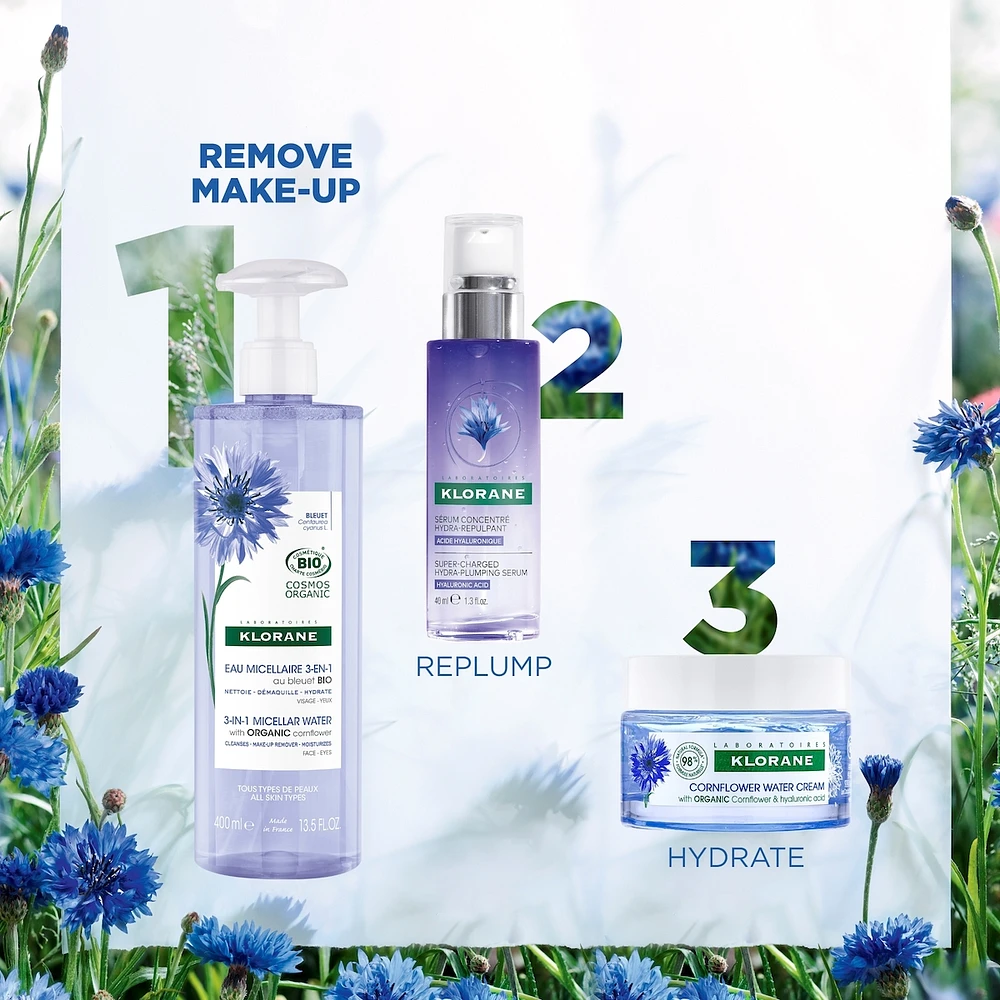 3-in-1 Micellar water with ORGANIC Cornflower DUO