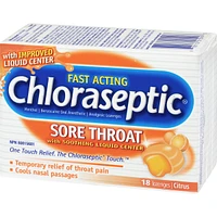 Chloraseptic Sore Throat with  Soothing Liquid Centre Lozenges Citrus