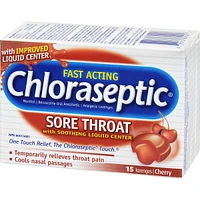 Chloraseptic Sore Throat with Soothing Liquid Centre Lozenges Cherry