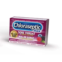 Chloraseptic Max Sore Throat with Soothing Liquid Centre Lozenges Wild Berries