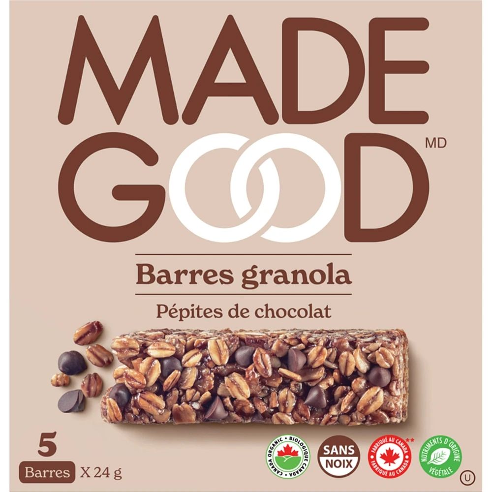 Barres granola Pépites de chocolat