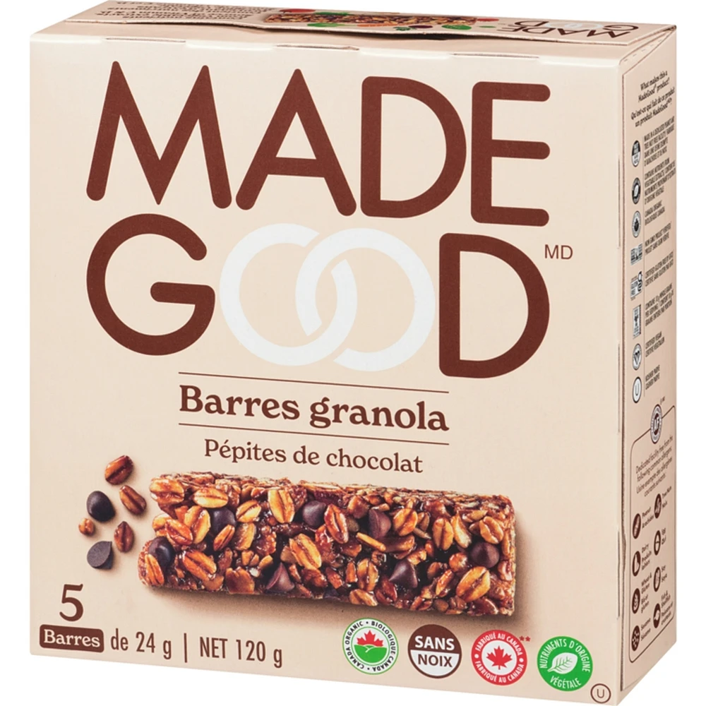 Barres granola Pépites de chocolat