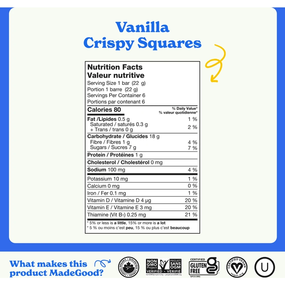 Vanilla Crispy Squares