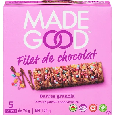 Birthday Day Cake Chocolate Drizzled Bars