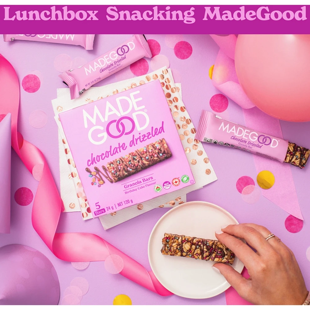Birthday Day Cake Chocolate Drizzled Bars
