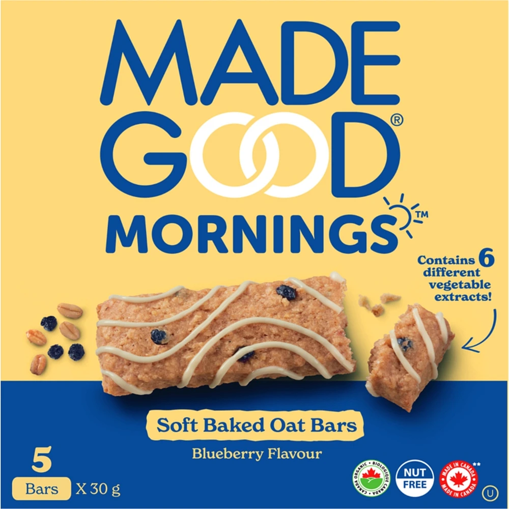 Barres moelleauses à l'avoine Saveur de bleuets