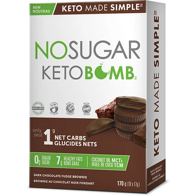 No Sugar Bomb, Saveur de Brownie au Chocolat Noir Fondant