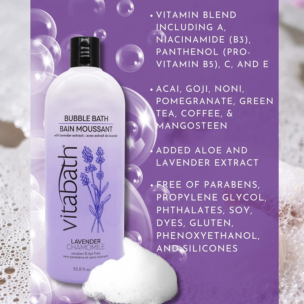 Lavender Chamomile Paraben & Dye Free Bubble Bath