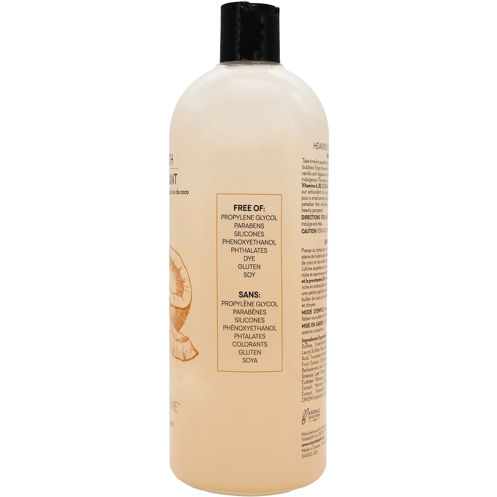 Heavenly Coconut Crème Paraben & Dye Free Bubble Bath