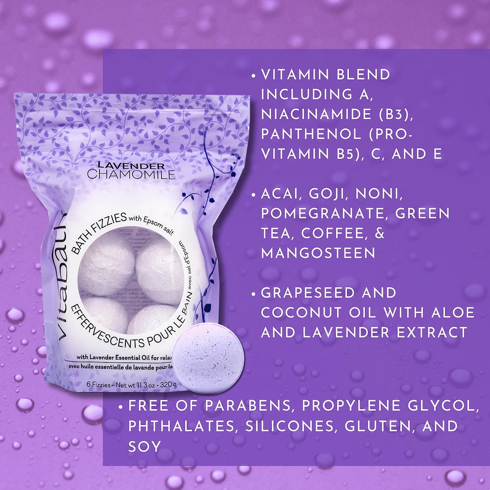 Lavender Chamomile Bath Fizzies
