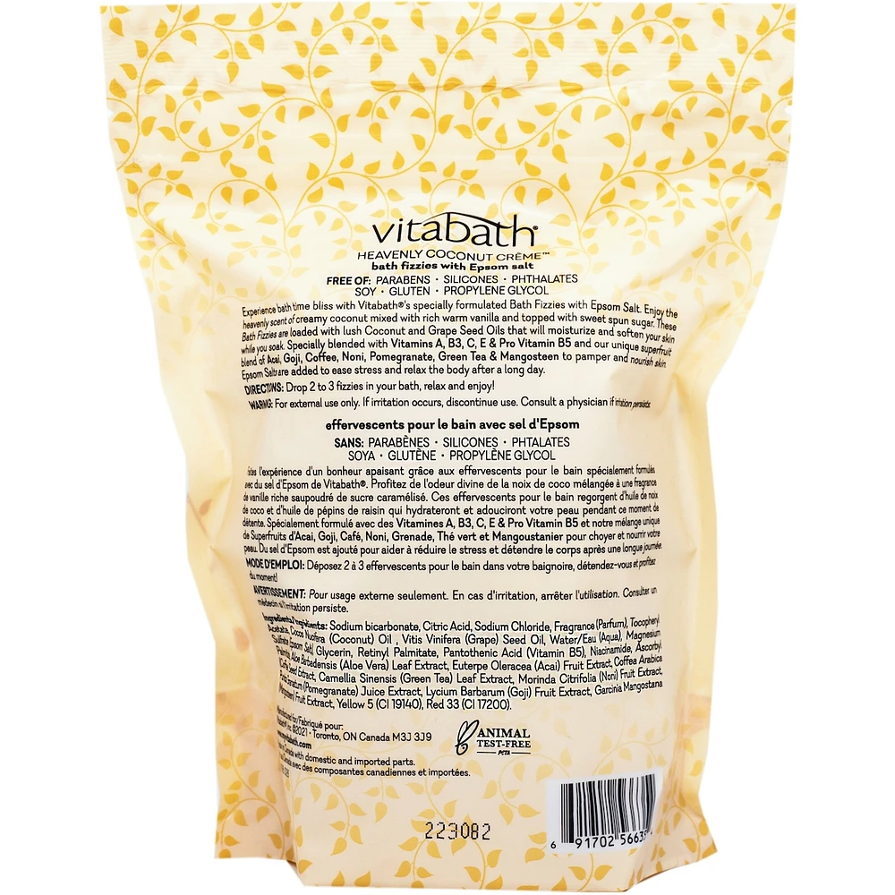 Heavenly Coconut Crème Bath Fizzies