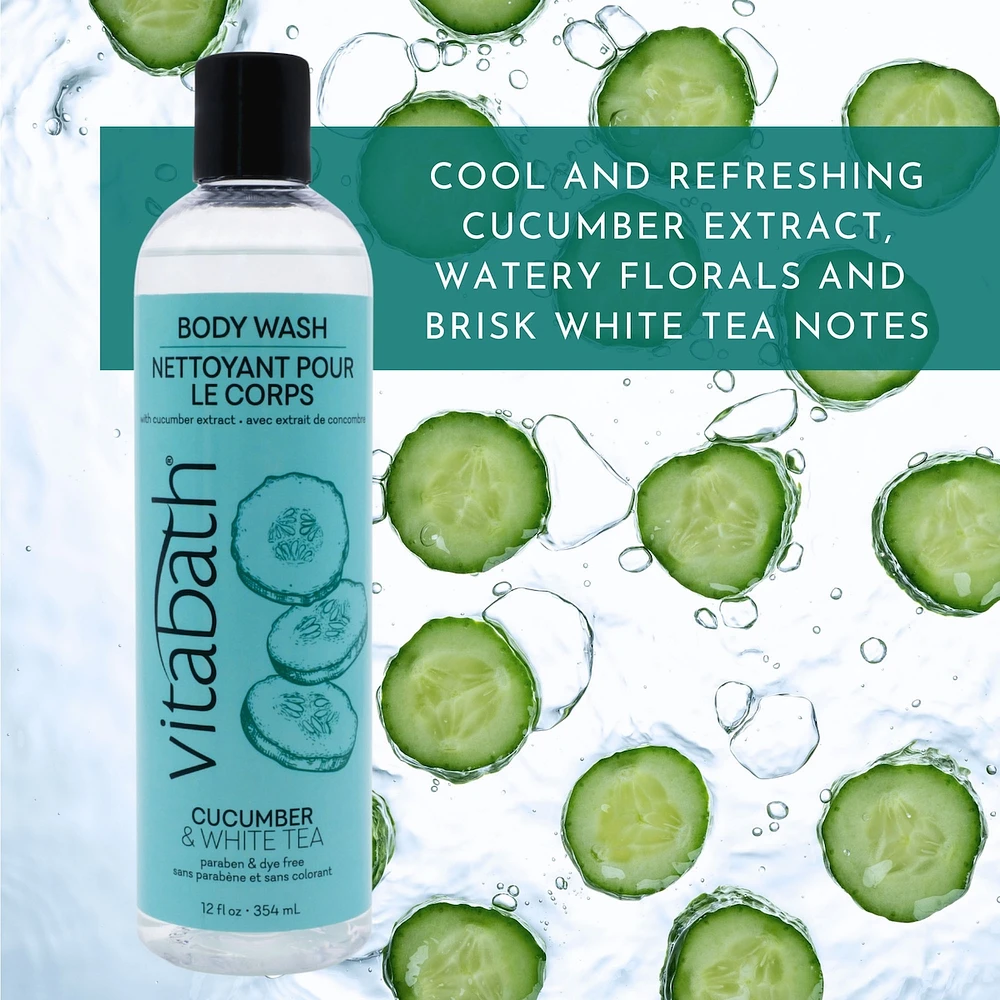 Cucumber & White Tea Paraben & Dye Free Mositurizing Body Wash