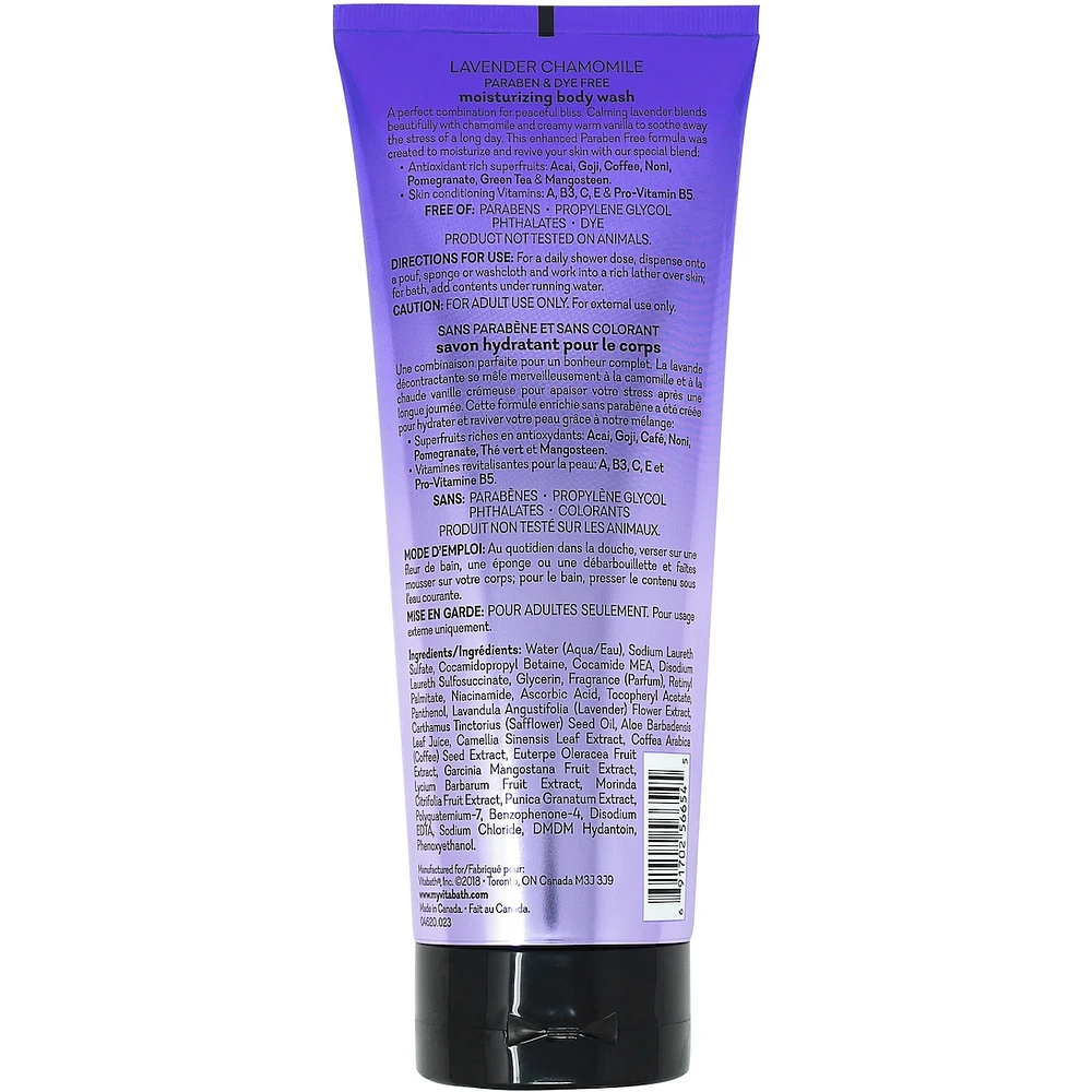 Lavender Chamomile Paraben & Dye Free Mositurizing Body Wash