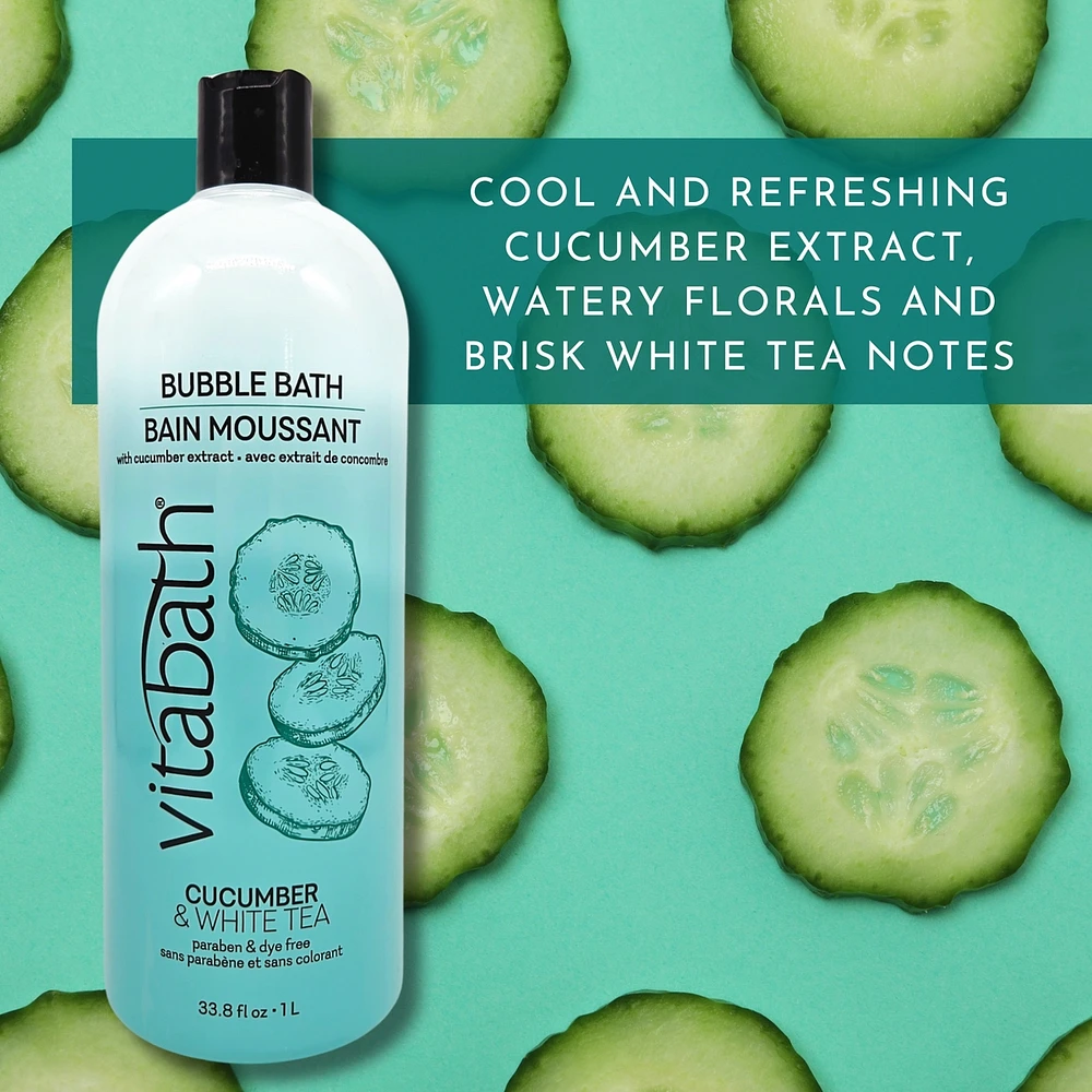 Cucumber & White Tea Paraben & Dye Free Bubble Bath