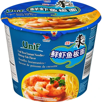 Bowl Instant Noodles Shrimp Fish Flavor