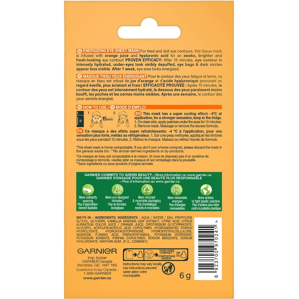 SkinActive Moisture Bomb Brightening Eye Sheet Mask