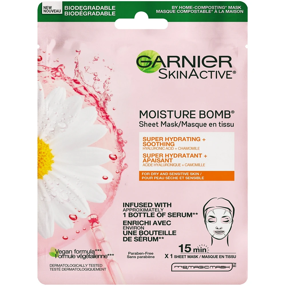 SkinActive Moisture Bomb Super Hydrating Sheet Mask with Pomegranate