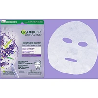 SkinActive Moisture Bomb Super Hydrating + Detiring Sheet Mask with Hyaluronic Acid + Lavender