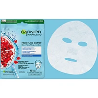 SkinActive Moisture Bomb Super Hydrating Replumping Sheet Mask with Hyaluronic Acid + Pomegranate