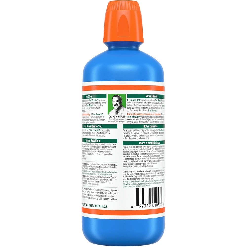 TheraBreath Mente Glacée Haleine Fraîche Solution de Rinçage Orale 1L