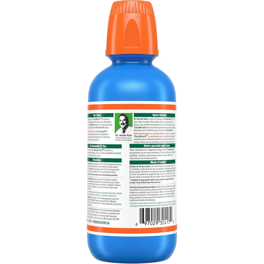 TheraBreath Haleine Fraîche Solution de Rinçage Orale Menthe Glacée 473 ml