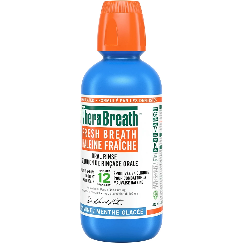 TheraBreath Haleine Fraîche Solution de Rinçage Orale Menthe Glacée 473 ml