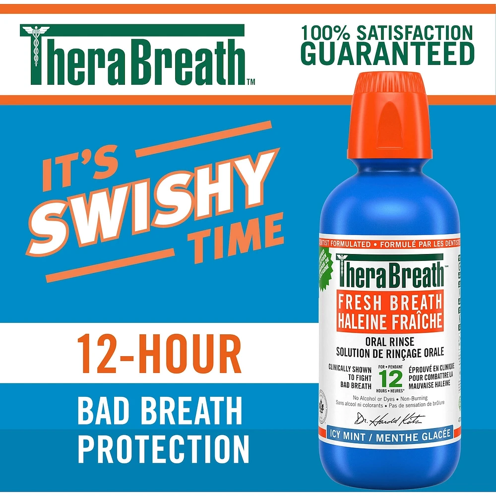 TheraBreath Haleine Fraîche Solution de Rinçage Orale Menthe Glacée 473 ml