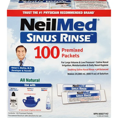 NeilMed Sinus Rinse Refills 100