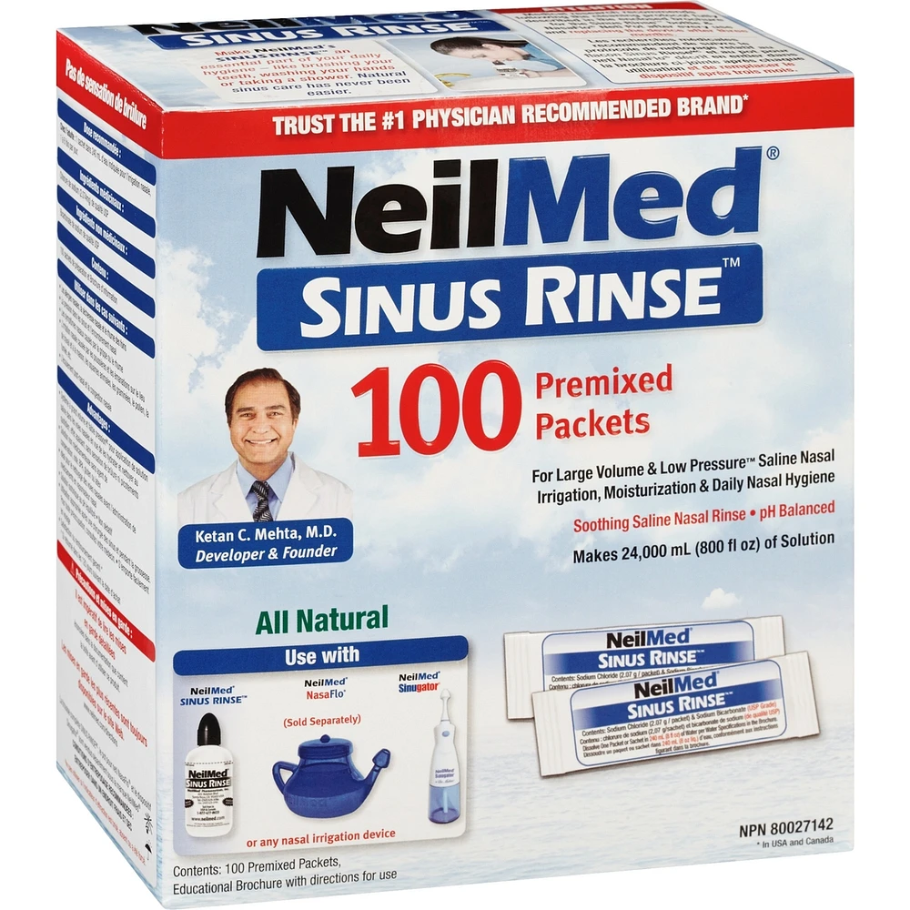 NeilMed Sinus Rinse Refills 100
