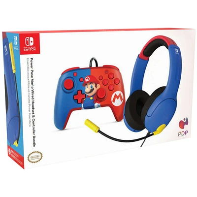 Nintendo Switch Official Super Mario Bundle (Headset + Controller), Breathable, Lightweight Construction For Long Gaming Sessions