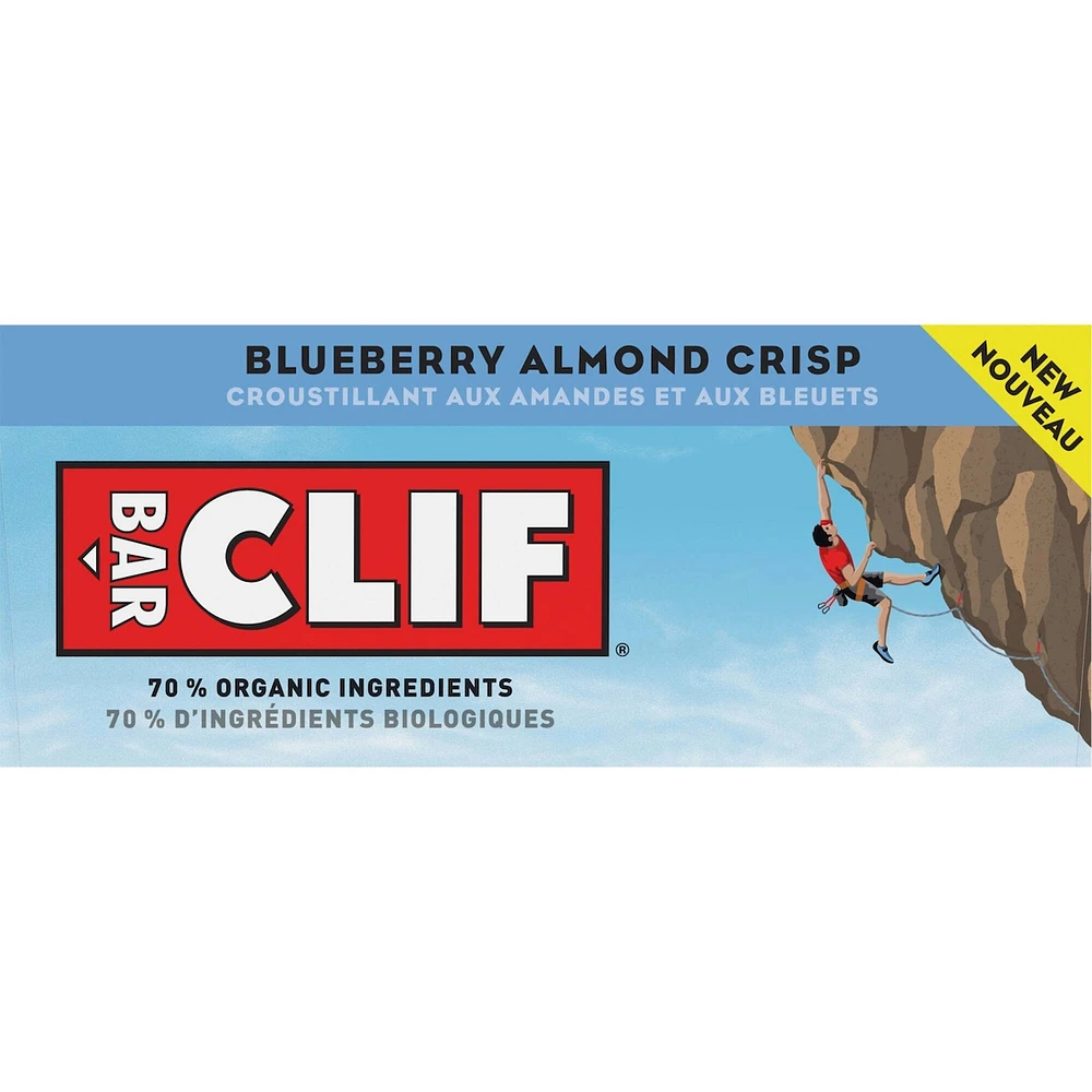 Blueberry Almond Crisp Energy Bar, 70% Organic Ingredients, No Artifical Flavours, 68 g (Pack of 12)