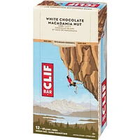 CLIF BAR - Energy Bars - White Chocolate Macadamia Flavour - (68 Gram Protein Bars, 12 Count)