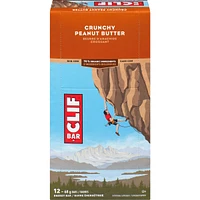 CLIF BAR - Energy Bars - Crunchy Peanut Butter - (68 Gram Protein Bars, 12 Count)