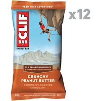 CLIF BAR - Energy Bars - Crunchy Peanut Butter - (68 Gram Protein Bars, 12 Count)