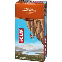 CLIF BAR - Energy Bars - Crunchy Peanut Butter - (68 Gram Protein Bars, 12 Count)