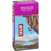 CLIF BAR - Energy Bars - Chocolate Chip Peanut Crunch - (68 Gram Protein Bars, 12 Count)