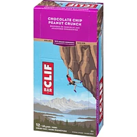 CLIF BAR - Energy Bars - Chocolate Chip Peanut Crunch - (68 Gram Protein Bars, 12 Count)