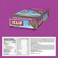 CLIF BAR - Energy Bars - Chocolate Chip Peanut Crunch - (68 Gram Protein Bars, 12 Count)